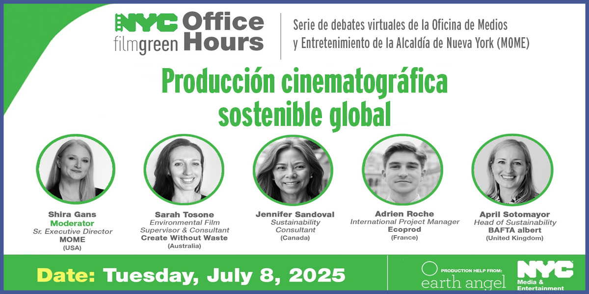 Serie de debates virtuales de la Iniciativa de Cine Verde de la Oficina de Medios y Entretenimiento de la Alcaldía (MOME)