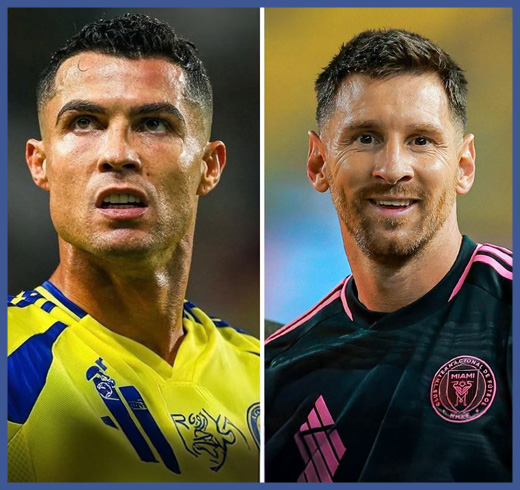Así va la carrera de goles entre Lionel Messi y Cristiano Ronaldo en 2025